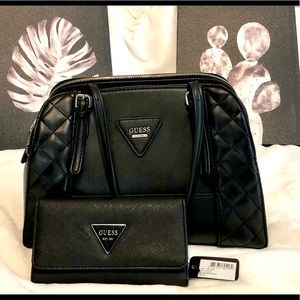 Guess Black Purse w/ Free Wallet